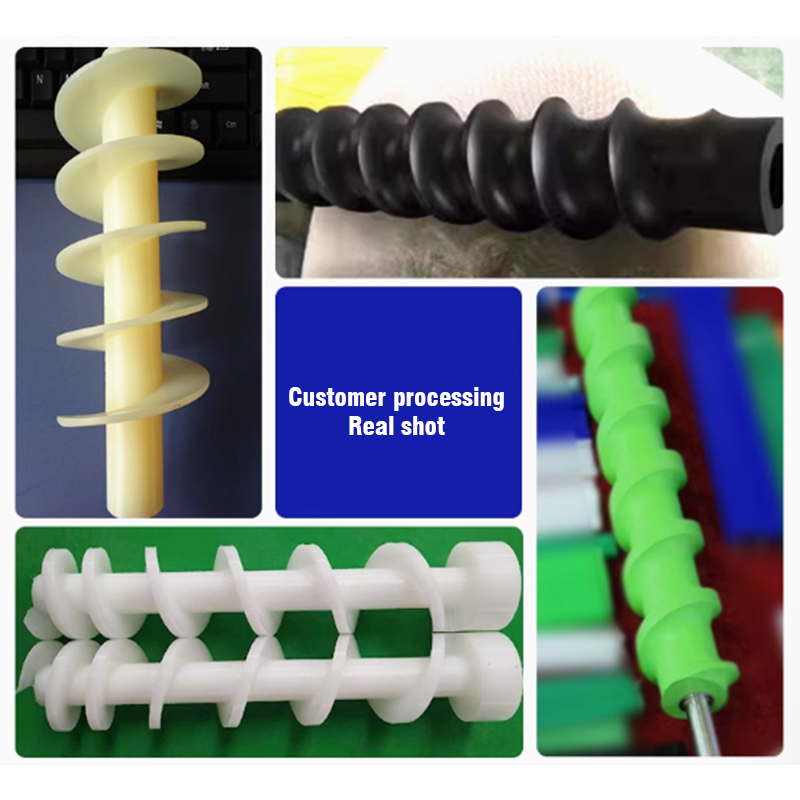 Nylon Screw Rod Processing Custom Feeding Screw Screw Push Rod Small Bottle Rod Pusher Plastic Conveyor Shaft